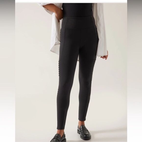 Athleta Delancey Moto Tight Black XS - Picture 2 of 8